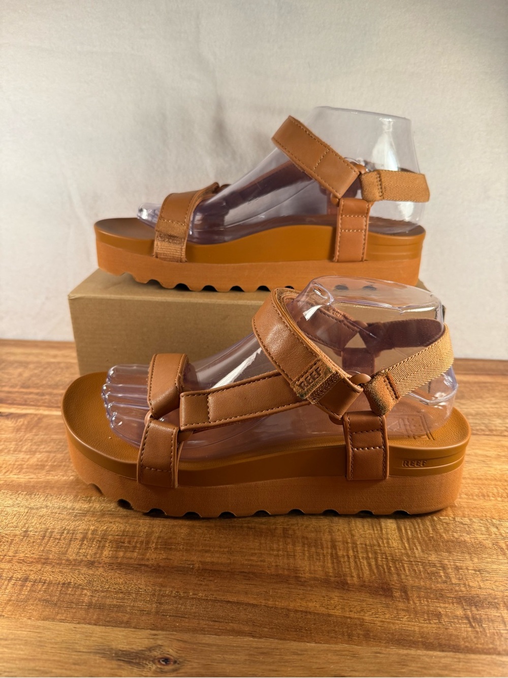 Reef Cushion Rem Hi Sandal Cognac Size 8 - Picture 11 of 11